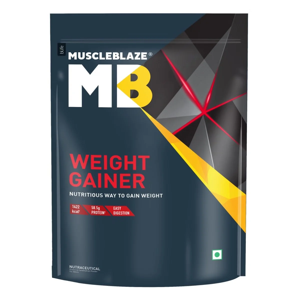 MuscleBlaze MB Weight Gainer 1Kg | Chocolate Flavour | 27 Vitamins and Minerals | Weight Gainer