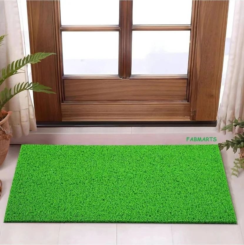 FABMARTS PVC (Polyvinyl Chloride) Door Mat (Green, Medium)