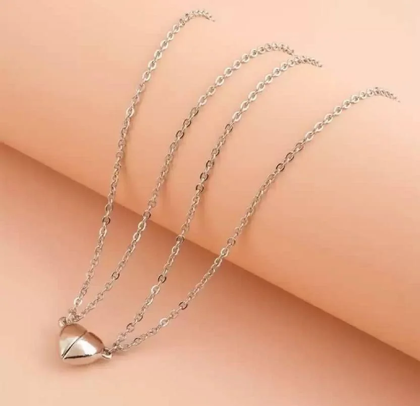 DIVINOOR Matching Magnetic Couples Pendant Necklace Stainless Steel Pendant