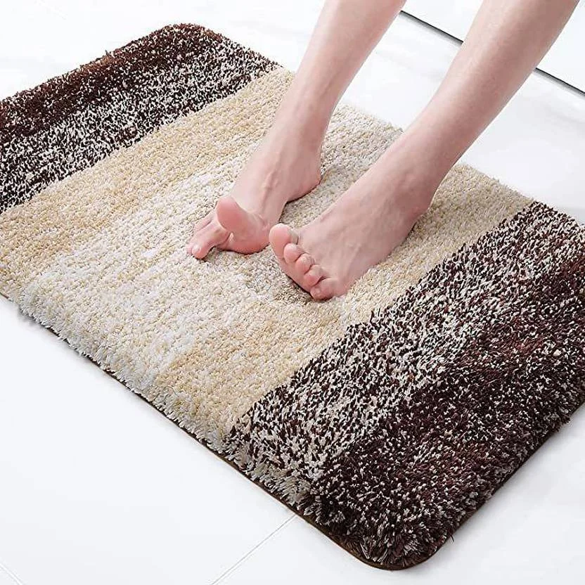 MAA HOME CONCEPT Microfiber Bathroom Mat (Brown, Free)