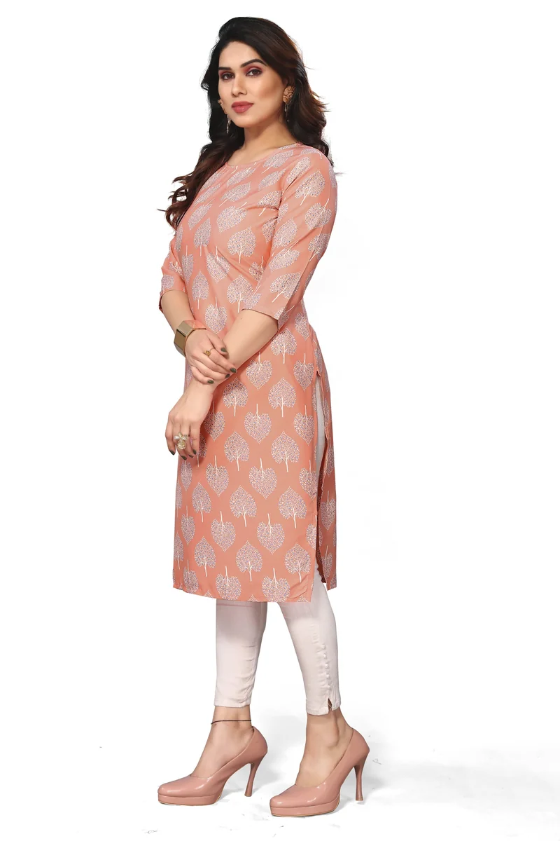 KETAKI FASHION Ethnic Motifs Printed Round Neck Straight Kurta