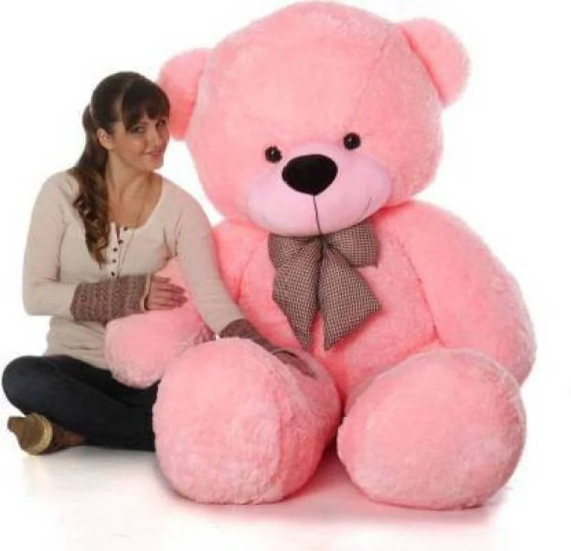 RSS SOFT TOYS SOFT TOYS LOVER teddy bear pink colors size 3 feet very soft teddy bear approx - 91 cm (Pink)