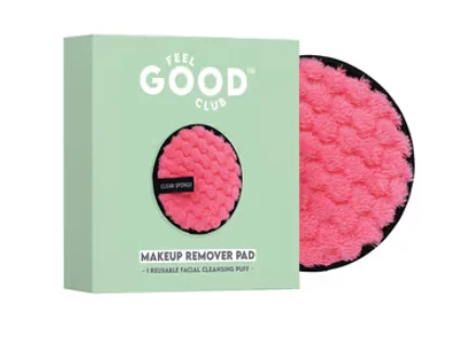 Feel Good Club Makeup Remover Pad - Reusable Soft & Gentle Puff For Face Skin Cleansing (1 Pc)