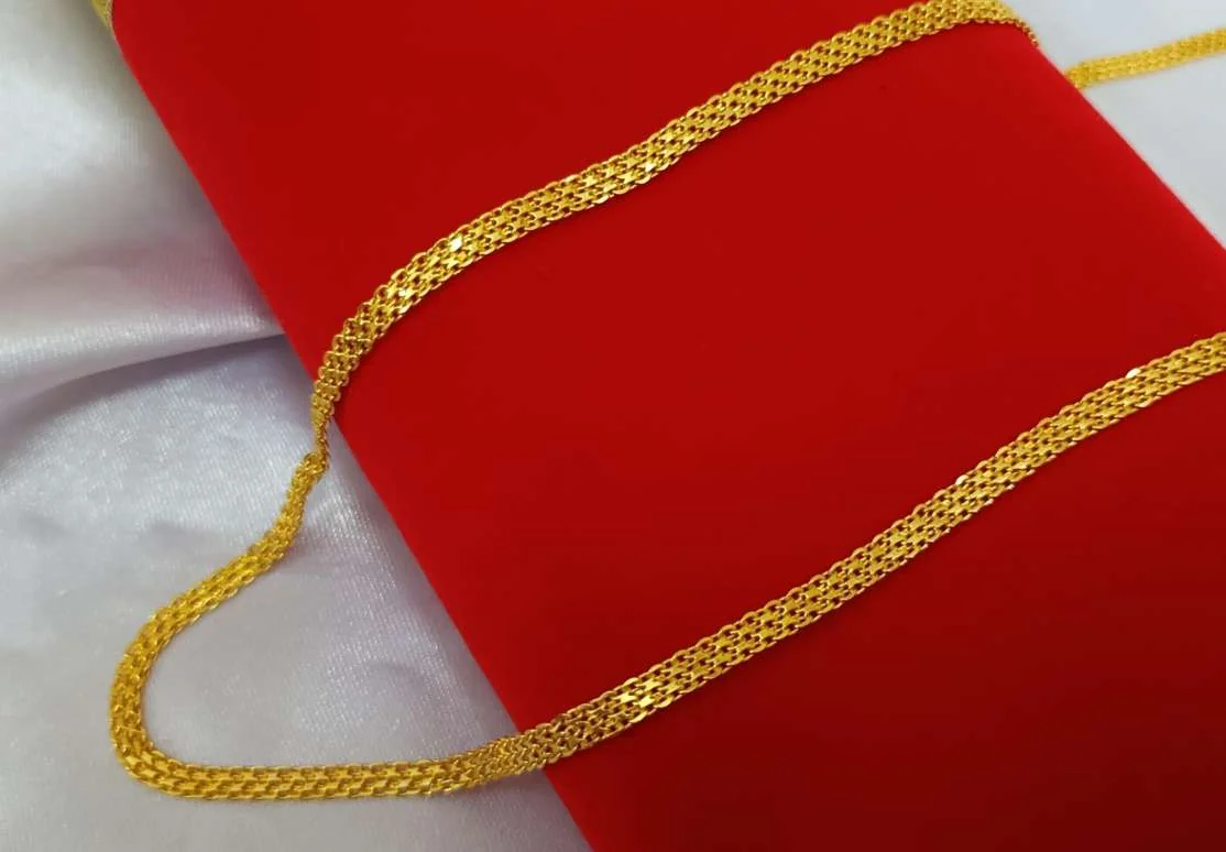 long size 22 inch gold plated chain for men women Gold-plated Plated Brass Chain