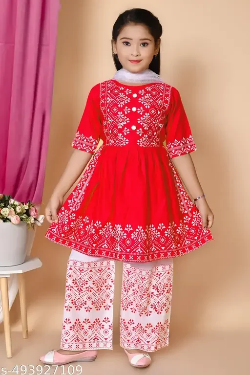 Girls plazo & Dresses Pack Of 1