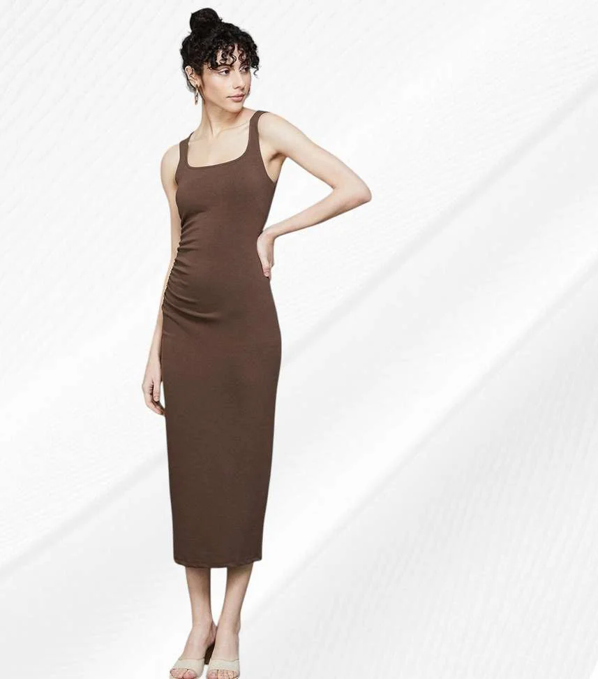 Women Bodycon Brown DressWomen Bodycon Brown Dress