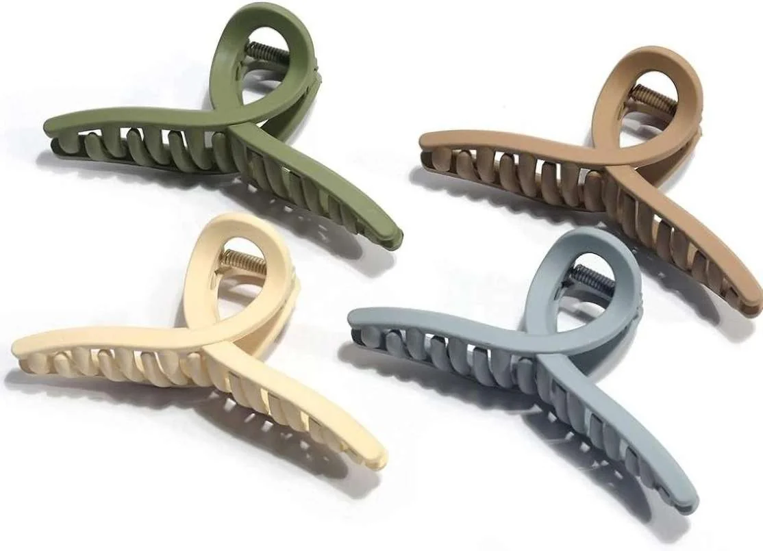 Matte butterfly hair clutcher pack of 4 pcs for girls very cute Strong clutcher Hair ClawMatte butterfly hair clutcher pack of 4 pcs for girls very cute Strong clutcher Hair Claw