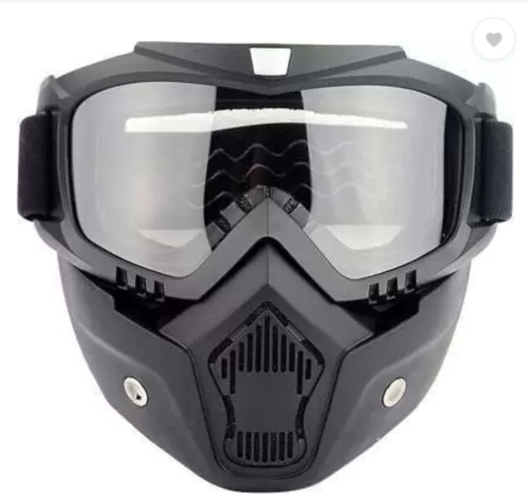 Auto Trends Clear protective goggles with detachable mask, Anti UV, Windproof Protection Gear UV protection Blowtorch Goggles Motocross Glass Face Mask Wood-working  Safety Goggle