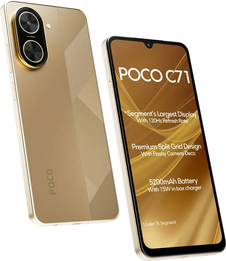 POCO C71 (Desert Gold, 64 GB)  (4 GB RAM)