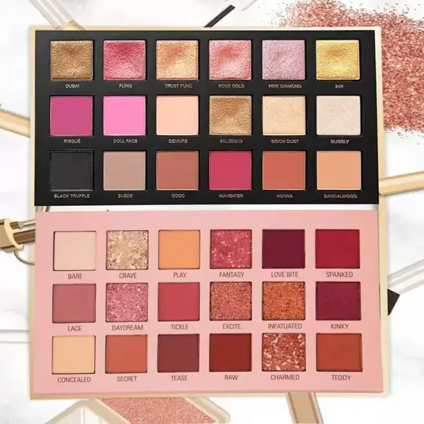 MINARA Nude Eye Shadow Palette and Rose Gold (18+18 colors) 36 g  (Multicolor)