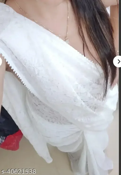 Ami White Rasal Saree 01