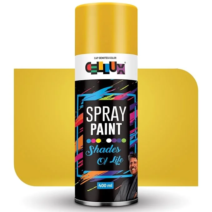 CELLUX 2X Ultra Cover Sparkle Gold Spray Paint | DIY, Quick Drying with Premium Gloss Finish for Metal, Wood, Wall & other Surfaces - 400 ML