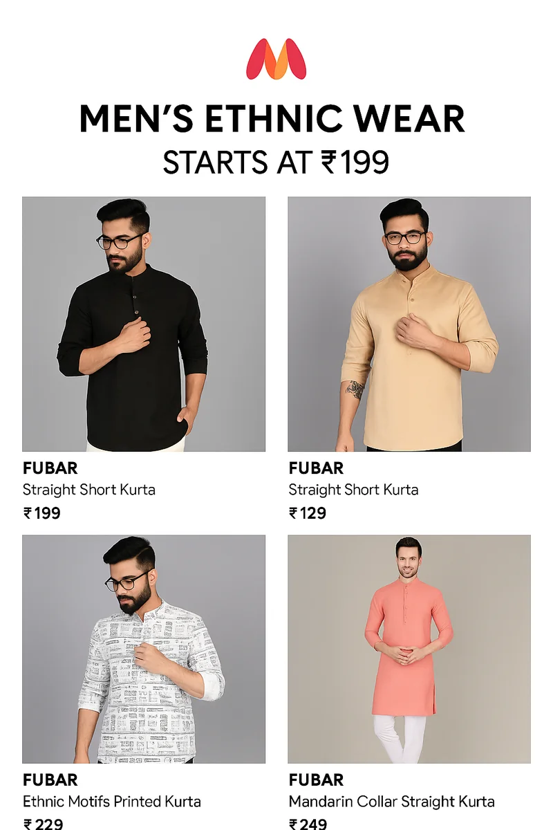 Men's Ethnic Wear Starts at ₹199