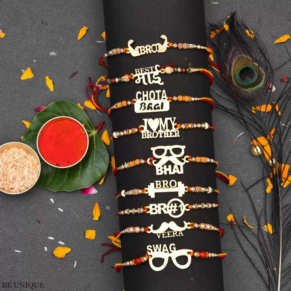 Designer Rakhi, Chawal Roli Pack (10)
