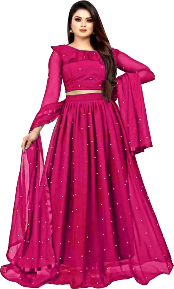 Embellished Semi Stitched Lehenga CholiEmbellished Semi Stitched Lehenga Choli