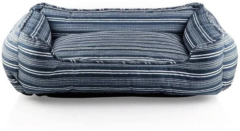 PAWPOURRI Ultra Soft Blue Bolster Pet Bed for Medium Dogs and Cats Cuddler Bed PolyFibre M Pet Bed  (Blue)