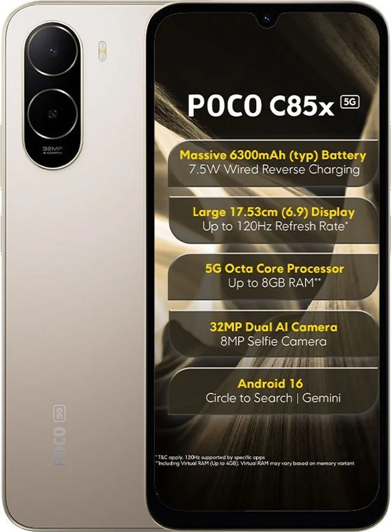 POCO C85x (Sunset Gold, 64 GB)