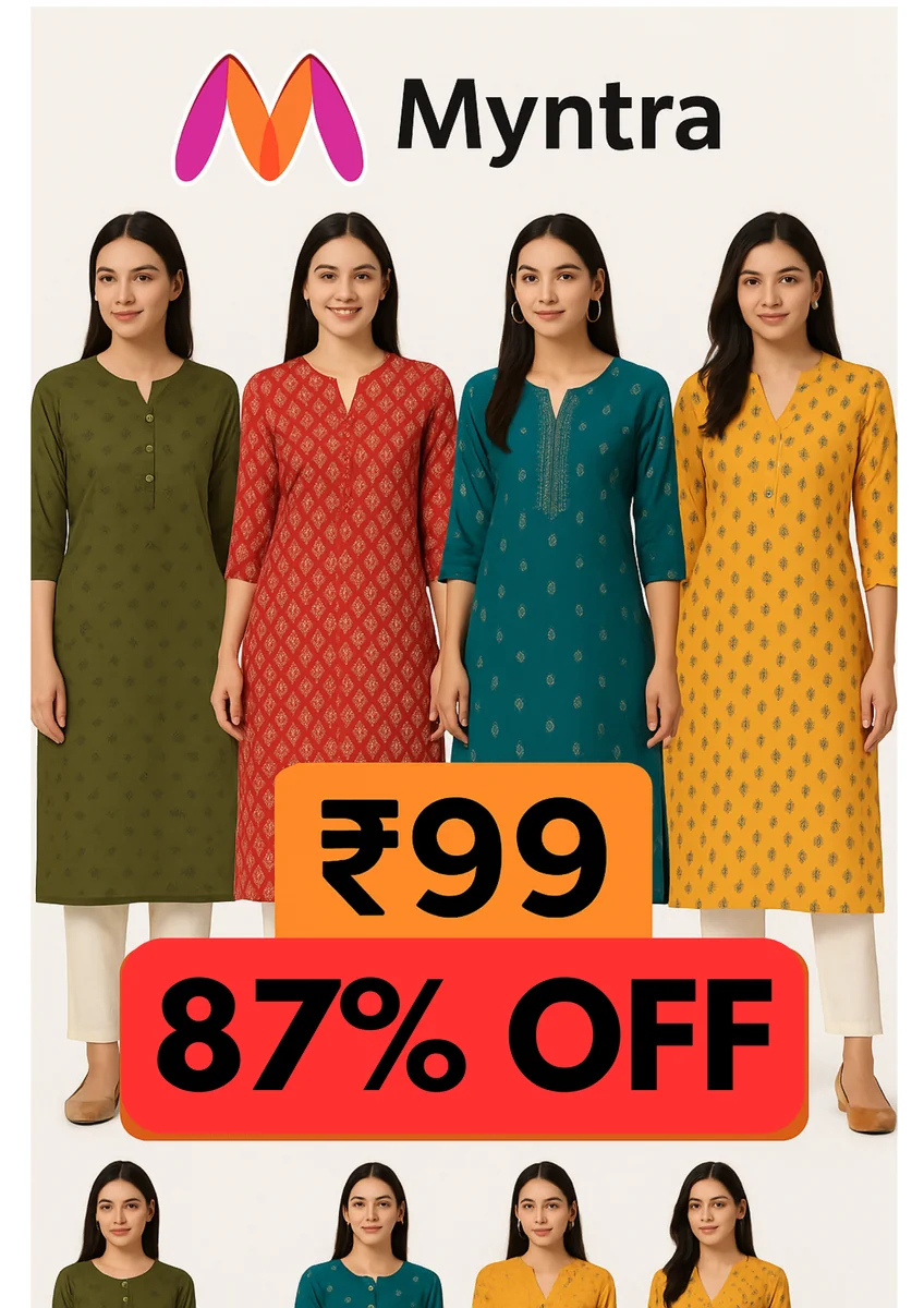 Kurtis ONLY Rs 99 Myntra  KETAKI FASHION Collection