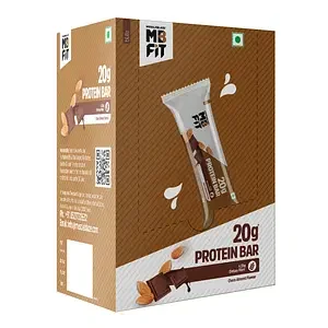 MuscleBlaze MB Protein Bar | 20g Protein | Choco Almond Flavour | Protein Bar | Dietary Fiber