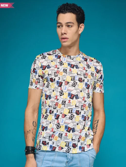 SMARTEES Men Typography Printed Round Neck Slim Fit T-shirt