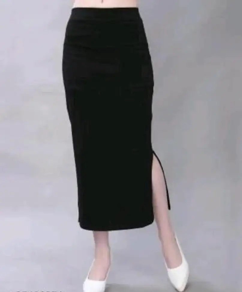Women Pencil Black Skirt
