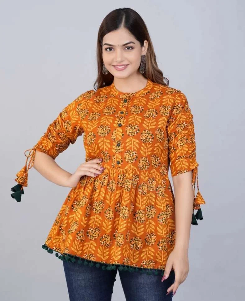 Casual Printed Women Multicolor TopCasual Printed Women Multicolor Top