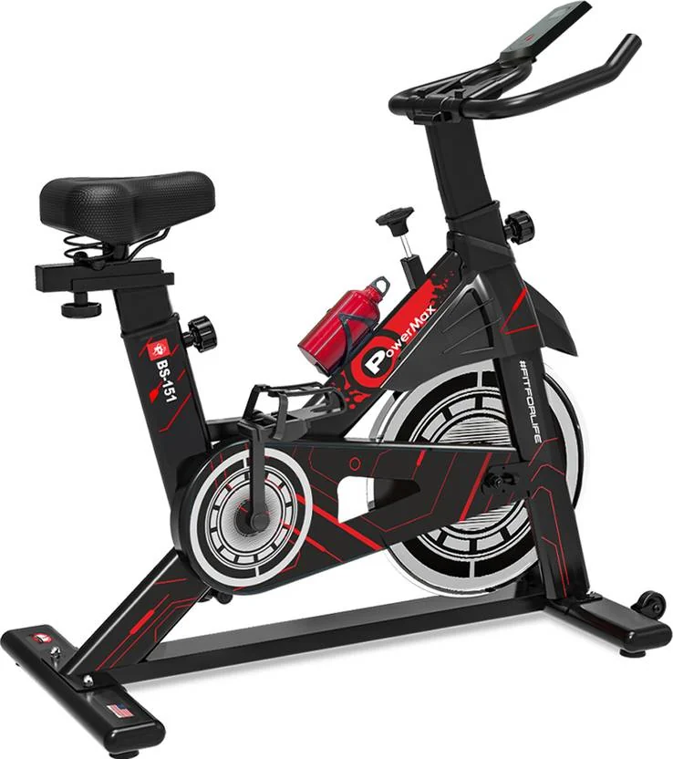 Powermax Fitness BS-151 Home Use Group /Spin Spinner Exercise Bike (Black, Red)