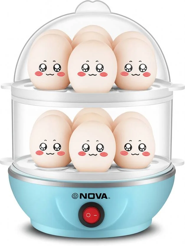 NOVA Double Layer Electric Egg Boiler NEC 1532 Egg Cooker (Blue, 14 Eggs)
