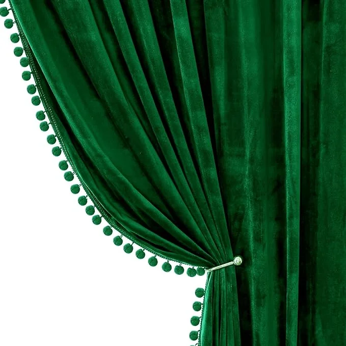 BRICK HOME Smooth Textured Velvet Curtains, Premium & Elegant Door Curtains with Tieback and Eyelets, Pack of 1 (Door - 7 feet x 4 feet)