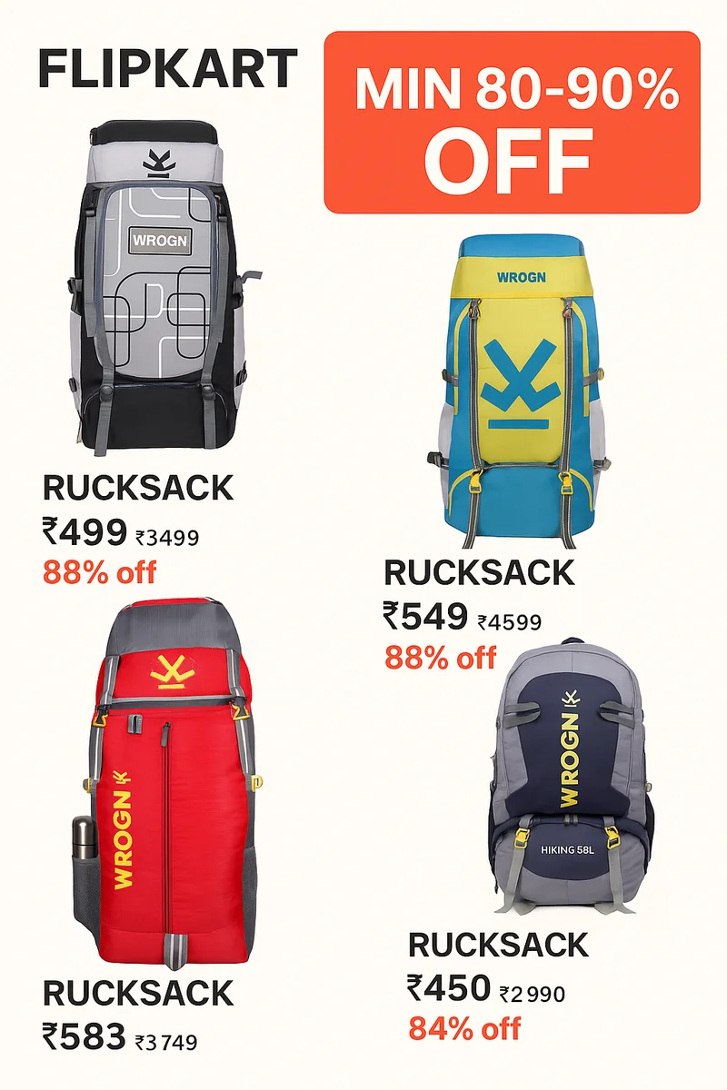 Wrogn Backpacks From ₹499 – 70-80% Off