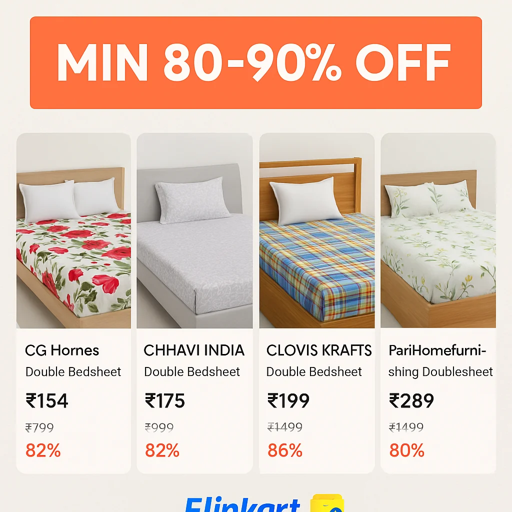 Double Bedsheets From Just ₹182