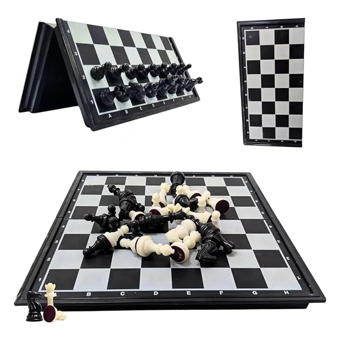 BCBESTCHESS 10x10 Inches Magnetic Foldable Chess Board Set Travel Portable Chess Set for Kids and Adult
