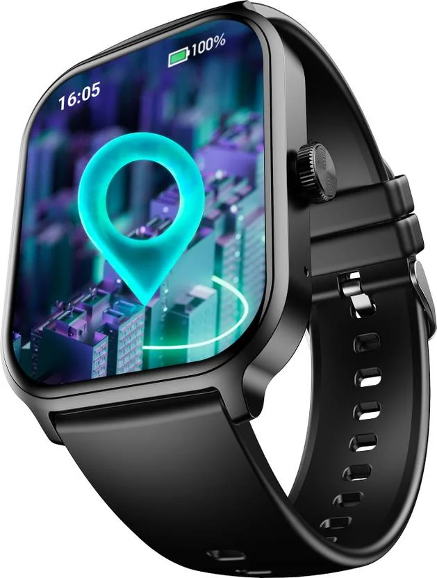 boAt Storm Call 3 Plus w/ Turn by Turn Navigation, QR Tray, 49.7cm(1.96") HD Display Smartwatch  (Active Black Strap, Free Size)