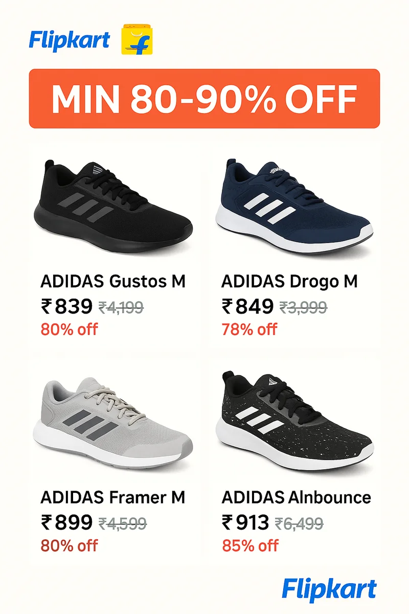 Adidas Kicks Starting @ ~₹1,072