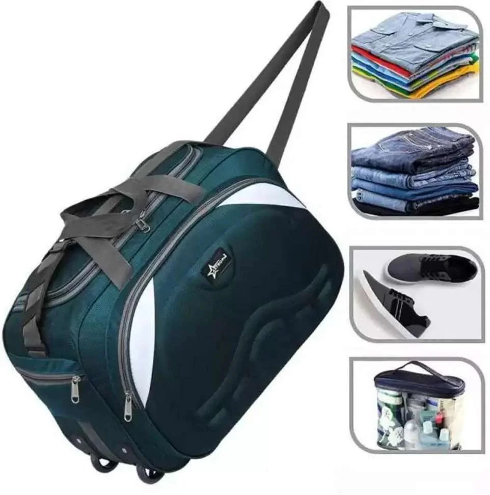 (Expandable) 80(40+40)L Strolley Duffel Bag - Luggage Travel DuffelBag with wheels combo pack Duffel With Wheels (Strolley)(Expandable) 80(40+40)L Strolley Duffel Bag - Luggage Travel DuffelBag with wheels combo pack Duffel With Wheels (Strolley)