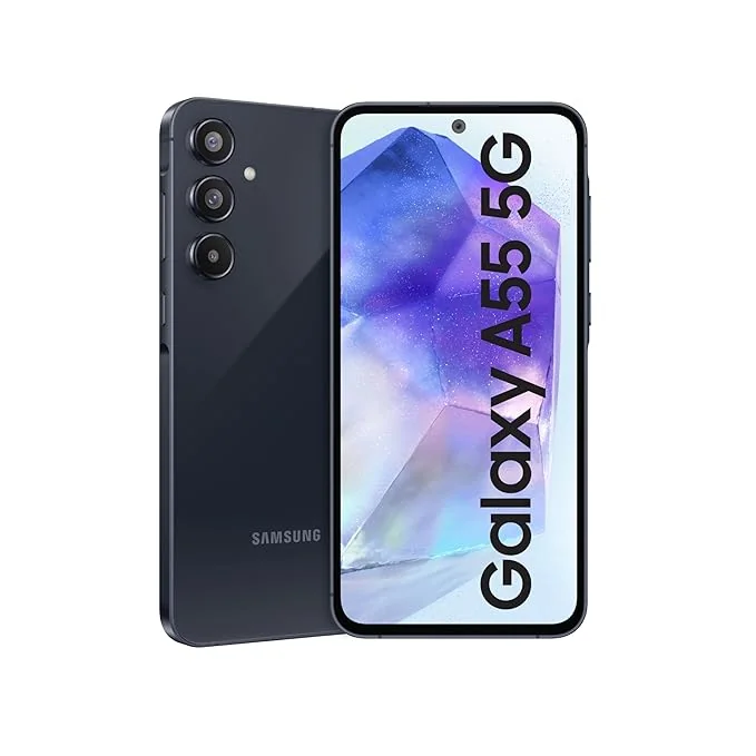Samsung Galaxy A55 5G (Awesome Navy, 12GB RAM, 256GB Storage) | AI | Metal Frame | 50 MP Main Camera (OIS) | Super HDR Video| Nightography | IP67 | Corning Gorilla Glass Victus+ | sAMOLED Display