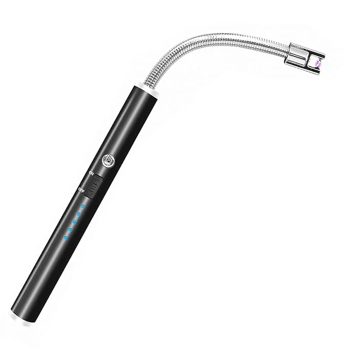 VISBY INDIA Electric Rechargeable Gas/Plasma Lighter, Flameless Windproof, USB, 360° Flexible Neck Arc Lighter for Kitchen, Barbecue, Candles, Gas Stove, Fireworks (Multicolor)