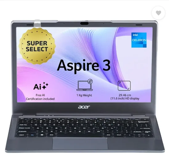 Acer Aspire 3 Intel Celeron Dual Core - (8 GB/128 GB SSD/Windows 11 Home) A311-45 Thin and Light Laptop  (11.6 inch, Steel Grey, 1.0 kg)