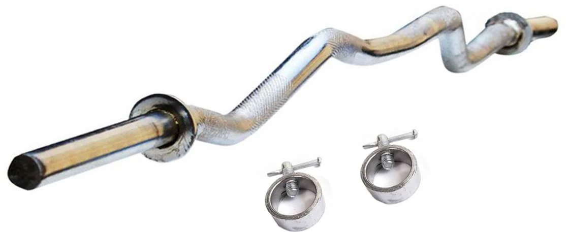 COGNANT SPORTS & FITNESS 3ft CURL ROD (19mm) + ROD LOCKS Weight Lifting BarCOGNANT SPORTS & FITNESS 3ft CURL ROD (19mm) + ROD LOCKS Weight Lifting Bar