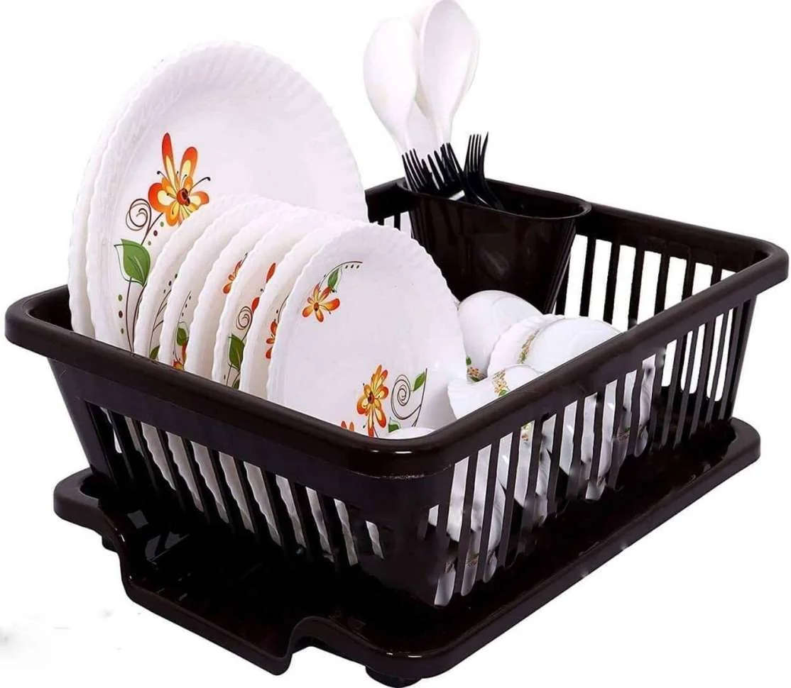 3 in 1 Large Sink Set Dish Rack Drainer Drying Rack Washing Basket(Brown) Dish Drainer Kitchen Rack3 in 1 Large Sink Set Dish Rack Drainer Drying Rack Washing Basket(Brown) Dish Drainer Kitchen Rack