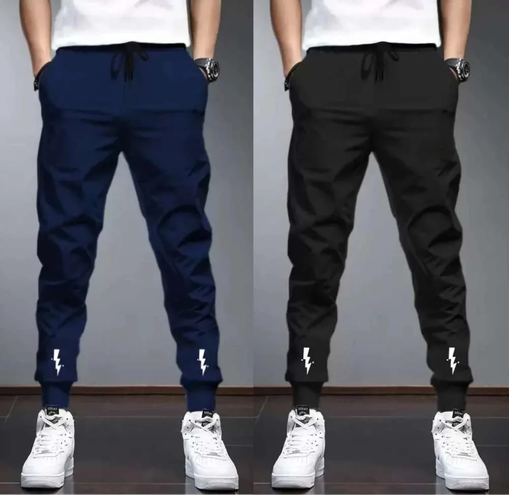 Chevron/Zig Zag Men Black, Dark Blue Track PantsChevron/Zig Zag Men Black, Dark Blue Track Pants