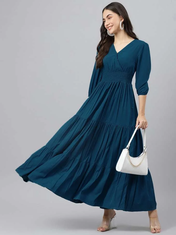 Women Maxi Blue DressWomen Maxi Blue Dress