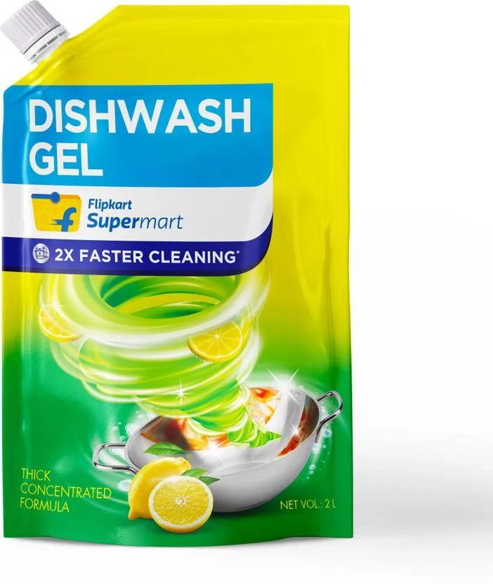 Flipkart Supermart Dish Cleaning Gel  (Lemon, 2 L)
