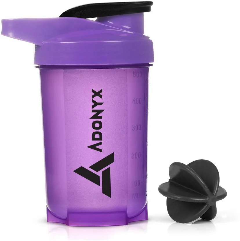 ADONYX 500 ml Plastic Shaker (Pack of 1, Purple)