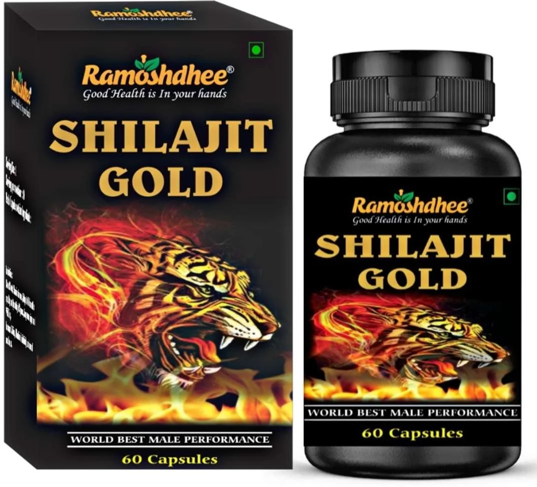 Ramoshdhee Shilajit Gold 60 Capsules|Boosts Stamina In 2 Weeks | Enhance Strength