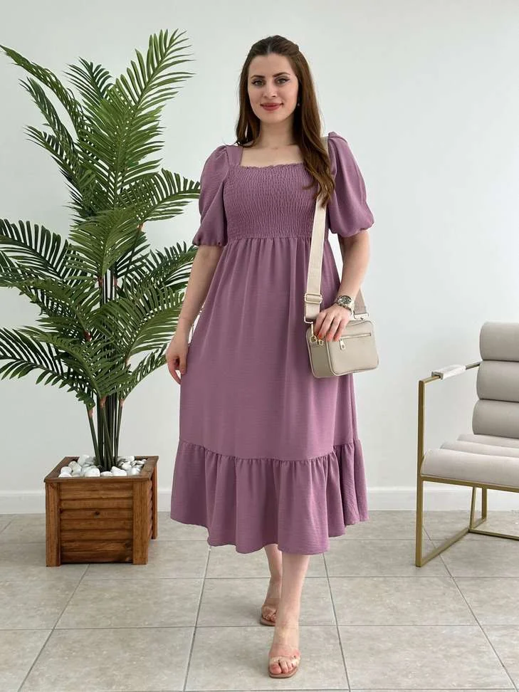 Women Fit and Flare Purple DressWomen Fit and Flare Purple Dress