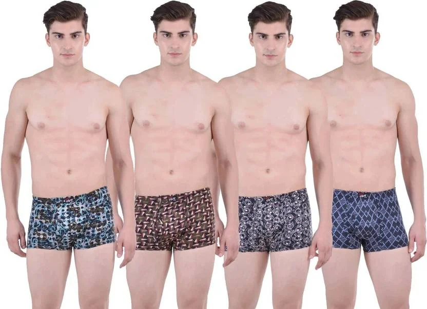 Dollar Bigboss Pack of 4 Soft Combed Cotton Printed Men Trunk