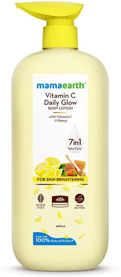 Mamaearth Vitamin C Daily Glow Body Lotion For Skin Brightening with Vitamin C & HoneyMamaearth Vitamin C Daily Glow Body Lotion For Skin Brightening with Vitamin C & Honey