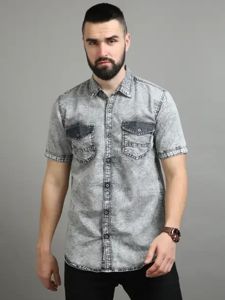 CHEEBA  Men Regular Fit Self Design Casual Shirt