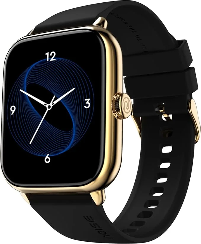 Noise Icon 3 1.91" Display, Bluetooth Calling, Metallic Finish Smart Watch, Voice Assistant, 7 Days Battery, 100 Sports Modes, Smartwatch for Men and Women (Midnight Gold)